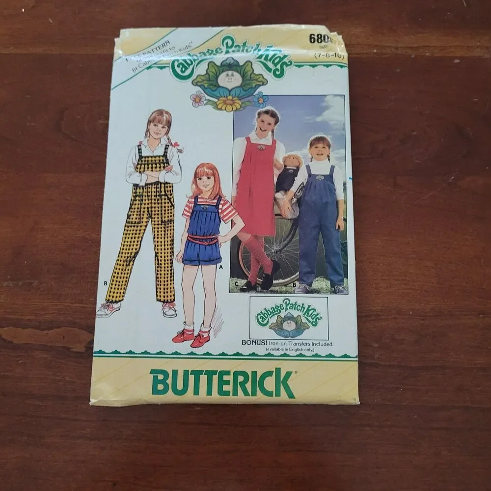 6805 Vintage Cabbage Patch Sewing Pattern Clothes Butterick